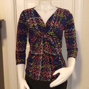 Liz Claiborne Black Print Blouse